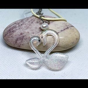 Swan necklace , Swan jewelry
